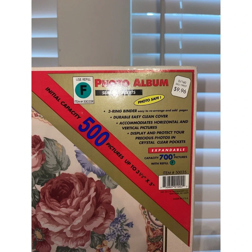 Vintage Sealed New Photo Album Binder Floral Roses Made In USA Cottage Core